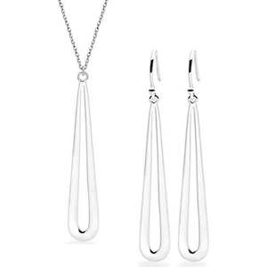 French Hook: 925 Sterling silver Jewellery Set "Kalesse"