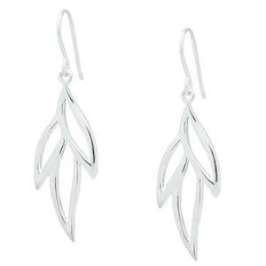925 Sterling Silver Drop Leaf Earrings "Folium"