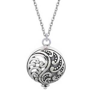 New Zealand Theme: 925 Sterling Silver Necklace with Koru design "Tia"