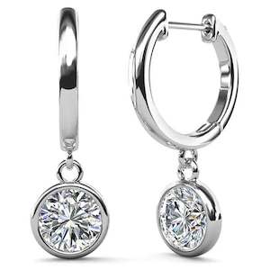 Special Occasions: 925 Sterling Silver Huggie 1 Carat Moissanite Earrings "Leonie"