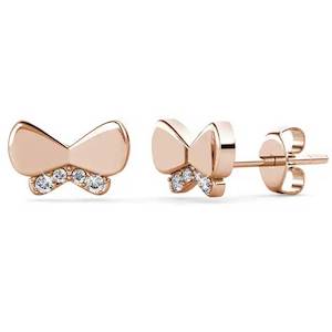 Rose-Gold Tiny Butterfly Earrings "Yara"