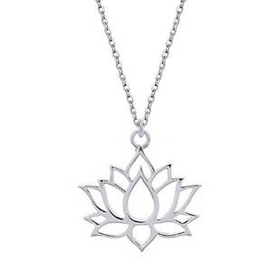 Flora And Fauna: 925 Sterling Silver Necklace "Lotus"