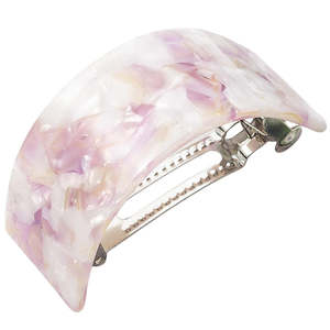 Pink Red: Curved Barrette Hair Clip "Pony Girl" (Pink)