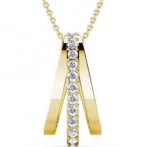 All: 18K Gold Crystal Necklace "Regina"