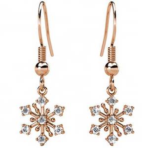 All: Rose-Gold Crystal Star Shaped Earrings "Astra"