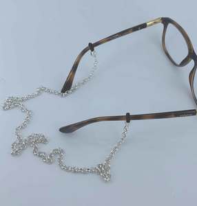 All: Silver rolo reading glasses chain