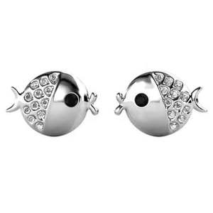 Sale: 18K White Gold Fish Earrings "Neptune"