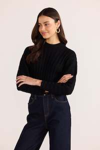 PIPPER RIB KNIT JUMPER BLACK