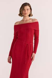 Staple The Label: LUNA OFF SHOULDER KNIT DRESS
