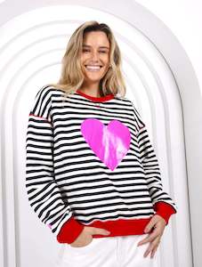 Monaco Jeans: JULY / AUGUST PRE ORDER  - HEART SWEATER