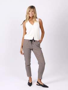 Monaco Jeans: LUKA CHECK JOGGERS - BEIGE