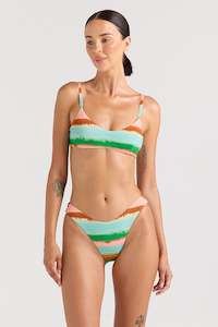 Poolside Paradiso: PRE ORDER OCTOBER - LUNA HIGH CUT CHEEKY BOTTOM - SEAGLASS