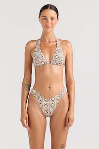 Poolside Paradiso: PRE ORDER OCTOBER - STELLA RUCHED HALTER TOP - COCONUT