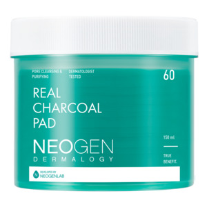 [NeoGen] DERMALOGY REAL CHARCOAL PAD 150ML (60 PADS)