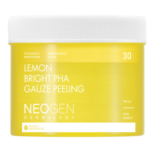 [NeoGen] DERMALOGY LEMON BRIGHT PHA GAUZE PEELING 190ML (30 PADS)