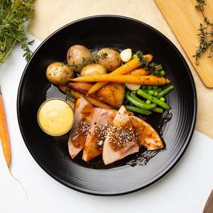 Glazed Christmas Ham & Veg ✓