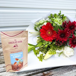 Festive Bouquet Sweet Bundle - Fresh Flowers Kaitaia