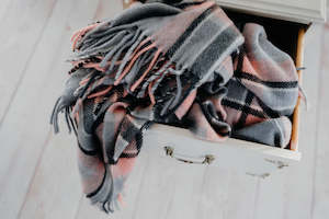 Travel Rugs: Adventure Awaits (New Wool) "SHELL COLLECTOR" Travel Rug NEW RELEASE