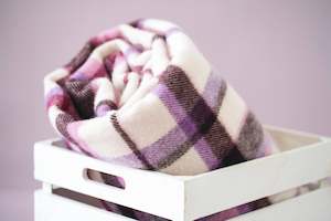 Knee / Throw Blankets: "Boysenberry Ripple" (New Wool) KNEE RUG/COT New Zealand Wool Blanket