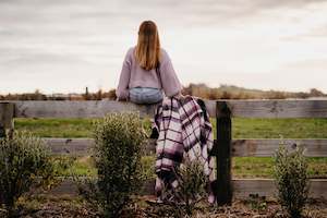 Single Blankets: "Boysenberry Ripple" (New Wool) SINGLE New Zealand Wool Blanket