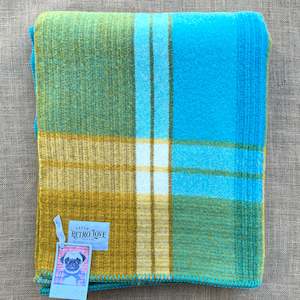 Single Blankets: Fresh Retro Fav! SINGLE Pure Wool Blanket