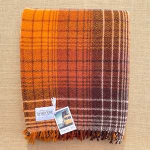 Clan Collection: Rich Autumn Tones in XL TRAVEL RUG - New Zealand Wool Blanket