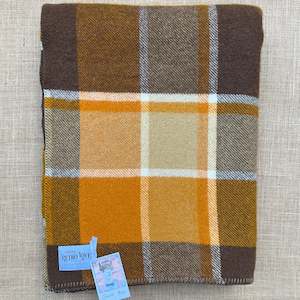 Cosy Browns 'Pick of the day!' SINGLE New Zealand Wool Blanket