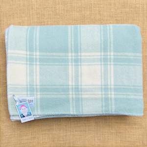 Pretty Pastels: Beautiful Pastel Mint QUEEN Pure Wool Blanket.