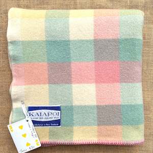 Pretty Pastels: Pastel Bargain THROW by KAIAPOI WOOLLEN MILLS New Zealand Wool Blanket