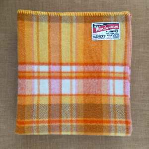 Frontpage: Immaculate Orange KING SINGLE New Zealand Wool Blanket by FARMERS