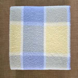 Frontpage: Lemon, Lavender and Cream SINGLE New Zealand wool blanket