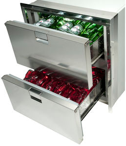 Frigonautica Range 12 24volt Stainless: Frigonautica 90Lt Drawers fridge - FC2