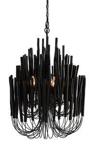 Wood Candle Stick Lamp Black