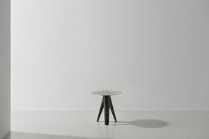 Luna Side Table Oak and Marble