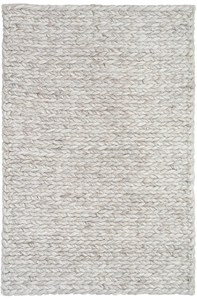 Rope Chunky Silver Rug Hand Braided Wool/Viscose 200×300