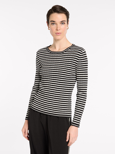 Marco Polo – Fine Stripe Rib Knit YTMP3623 – Black/Ivory