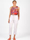 Knewe – Checker Pant K7076 – Ecru/White