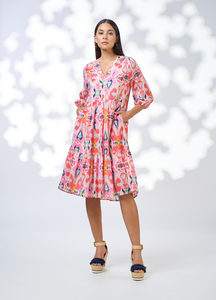 Loobie’s Story – Solana Dress LS3120 – Flamingo Multi