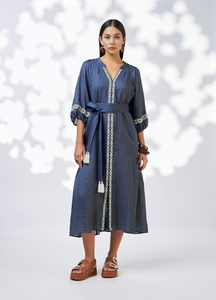 Loobie’s Story – Maya Midi Dress LS3177 – Denim