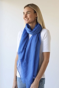 Archer Plain Scarf Bright Blue
