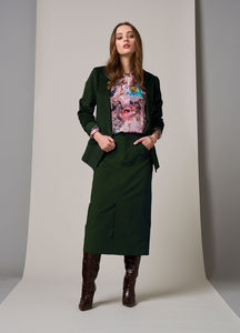 Coats and Jackets: LOOBIES STORY LS2971 Prudence Blazer (Olive)