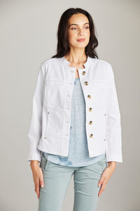 Coats and Jackets: LANIA – LA3173B Zane Jacket White