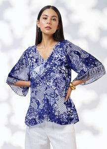 $99.95 & Under: Loobie’s Story – Isla Blouse LS3131C – Cobalt Multi