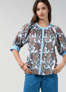 Products: Loobie’s Story – Ella Top LS3369 – Silk White Multi