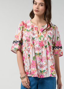 Products: Loobie’s Story – Kandy Blouse LS3315 – Silk White Multi