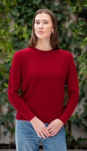 Country Laine – Basket Weave Jumper CL0057 – Pinot Noir
