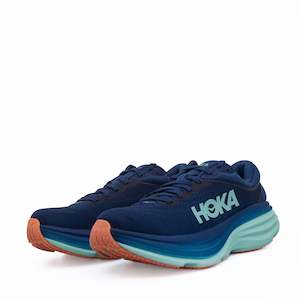 Womens Road Running: Hoka Bondi 8 (B Standard) Womens Midnight/Seafoam