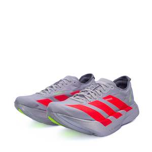 Road Racing: Adidas Adizero Adios Pro 4 (D Standard) Mens Silver/Red/Grey
