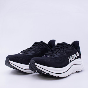 Hoka Clifton 10 (2E Wide) Mens Black/White