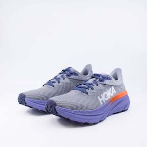 Womens Door To Trail: Hoka Challenger ATR 7 (B Standard) Galactic Grey/Wild Indigo